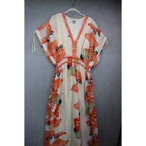 Vasna Desire Sheer Chiffon Maxi Dress w/Slip Dress-XL-NWT-Cottagecore